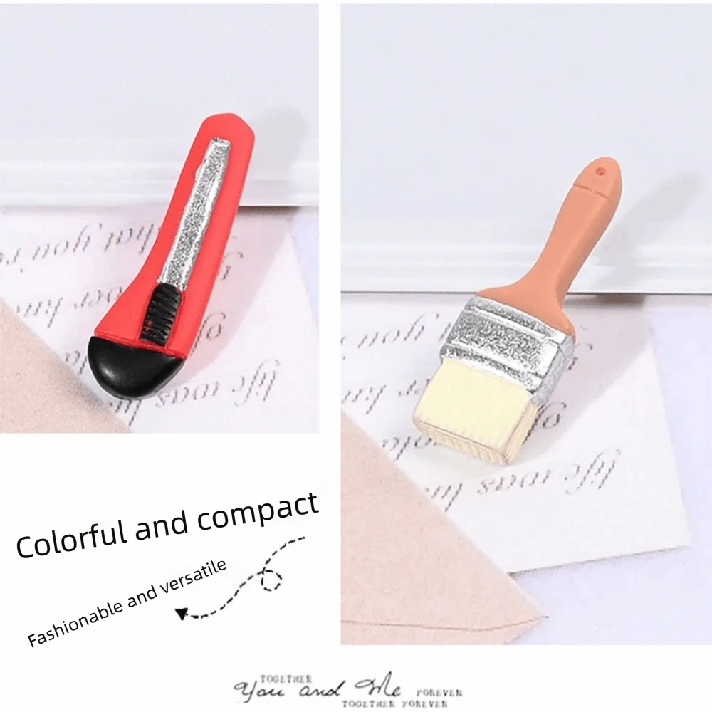 14PCS Mixed Pattern Dollhouse Repair Tool Mulitoclor Screwdriver Hammer Wrench Scene Model Resin Accessories