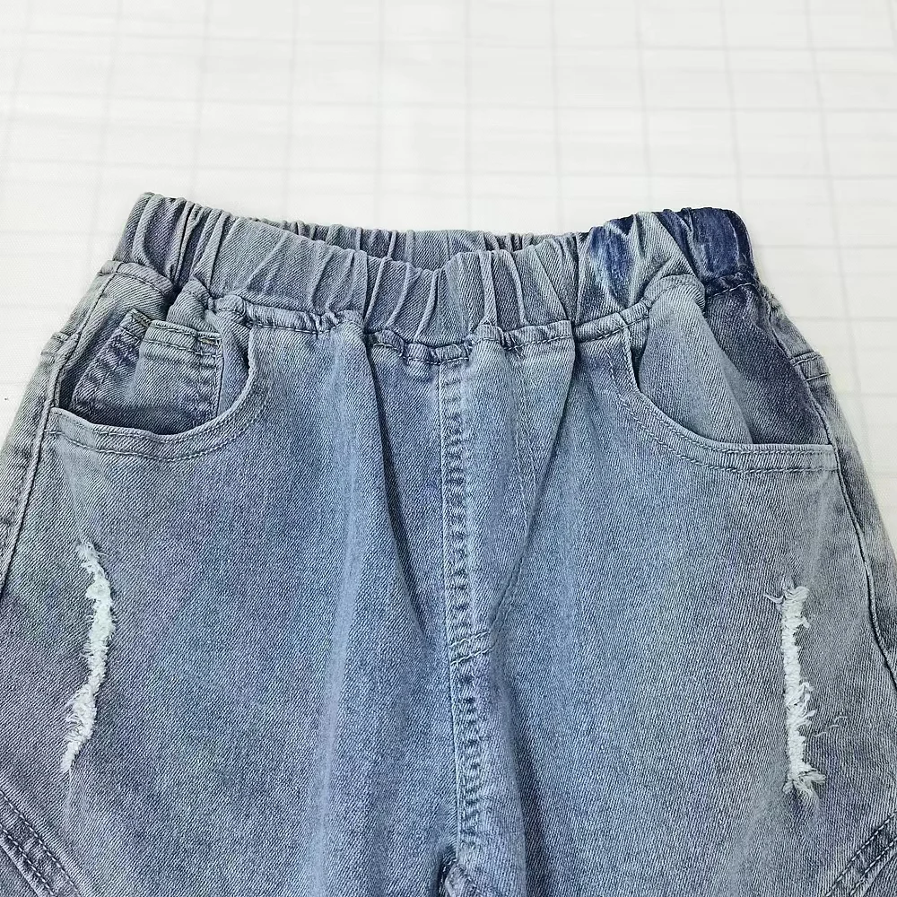 DIIMUU Spring Autumn Kids Boys Bottoms Clothes Jeans Children Fashion Denim Long Pants Slim Fit Trousers For 5-11 Years