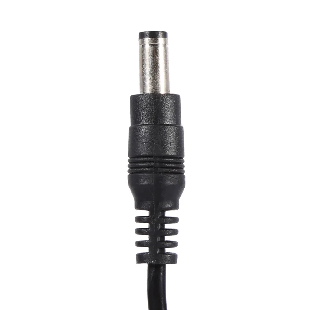 Plastic Power Supply Adapter Black 5.5 x 2.5 mm Connector Power Charging Adapter 50-60Hz Input Frequency 1 Meter Cable Length