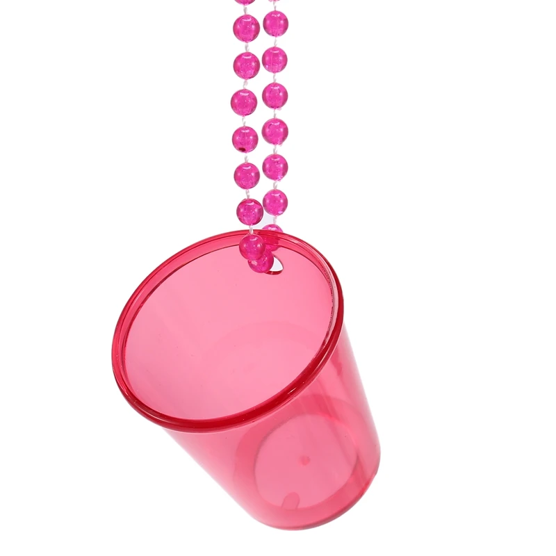 Forniture per feste di addio al nubilato 12 pezzi di plastica trasparente con catena di perline collana di perline per feste bicchiere da vino