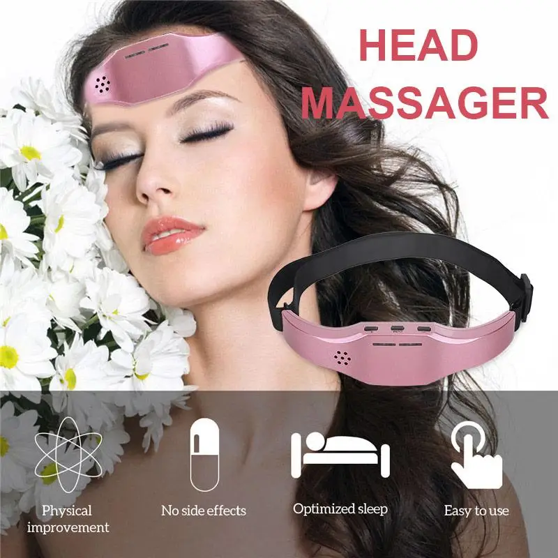 Massageador de cabeça elétrico para dormir, massageador de carregamento USB, massagem de relaxamento do couro cabeludo