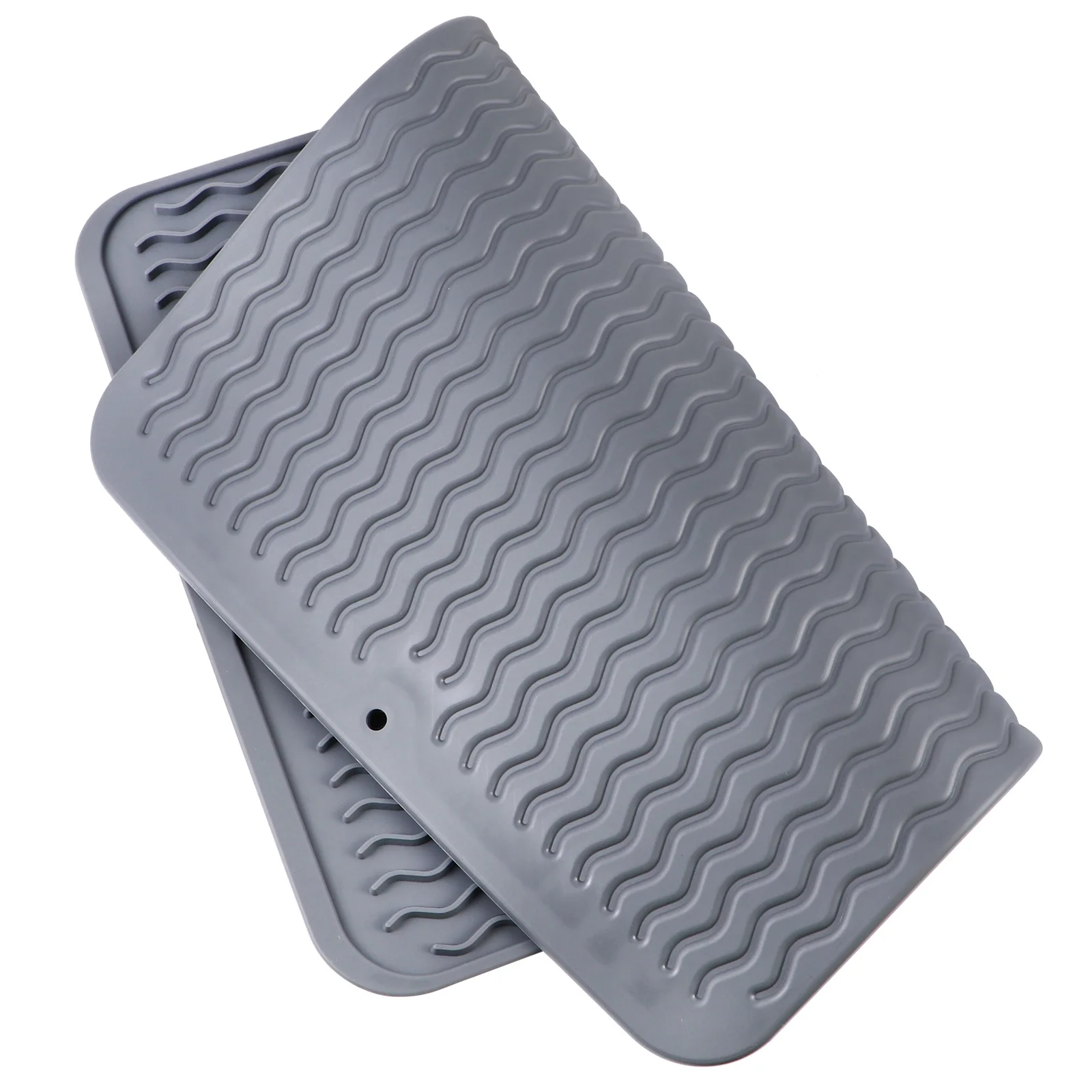 

Silicone Kitchen Drain Mat Dish Kitchen Drying Mat Drain Pad Water Absorbent Non Slip Draining Rack Pad for Home Bar