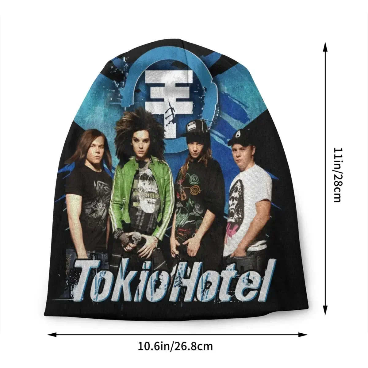 Pop Rock Band Tokio Hotel Skullies Beanies Caps Winter Warm Knitting Hat Men Women Hip Hop German Bonnet Hats Outdoor Ski Cap