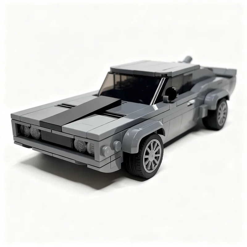 

420PCS MOC City Champions Super Car Dom S Dodge Charger R T Ice Model Technology DIY Assembly Building Blocks Display Gift Home