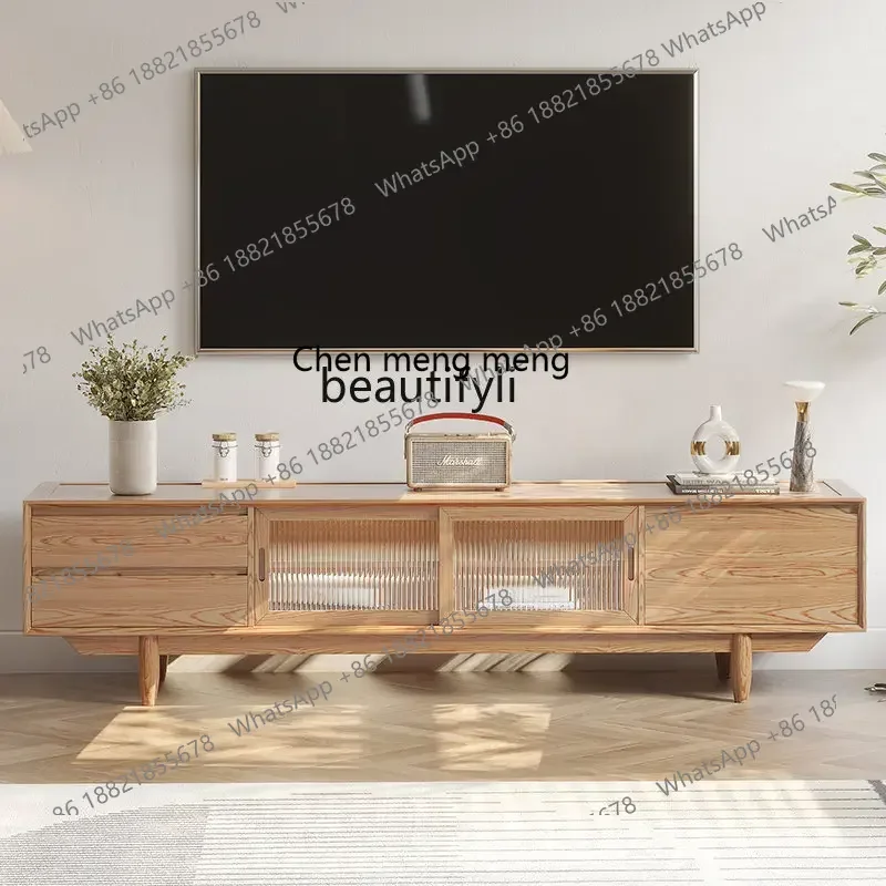 D178 Y zq Mobile TV in legno in stile nordico e giapponese Armadietto laterale moderno e semplice per la casa