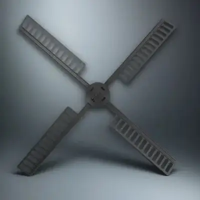 

Solar Windmill Lighthouse Accessories Yard Replacement Parts Ornamental Blades Component Gardening Will Black Plastic Child