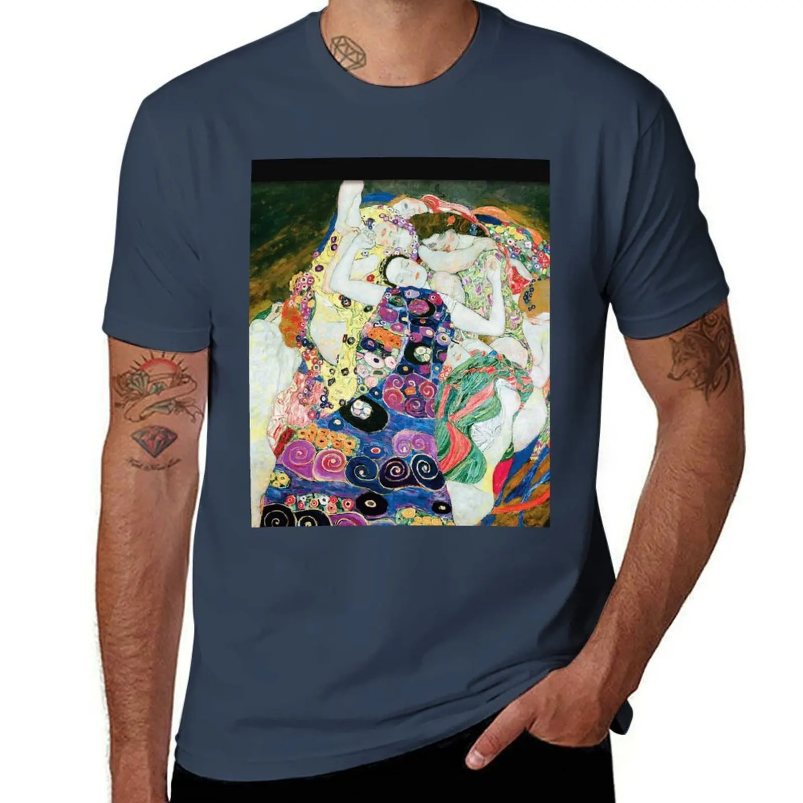 

HD The maiden, by Gustav Klimt - 1913 HIGH DEFINITION T-Shirt t shirts for man cotton soft T-Shirt