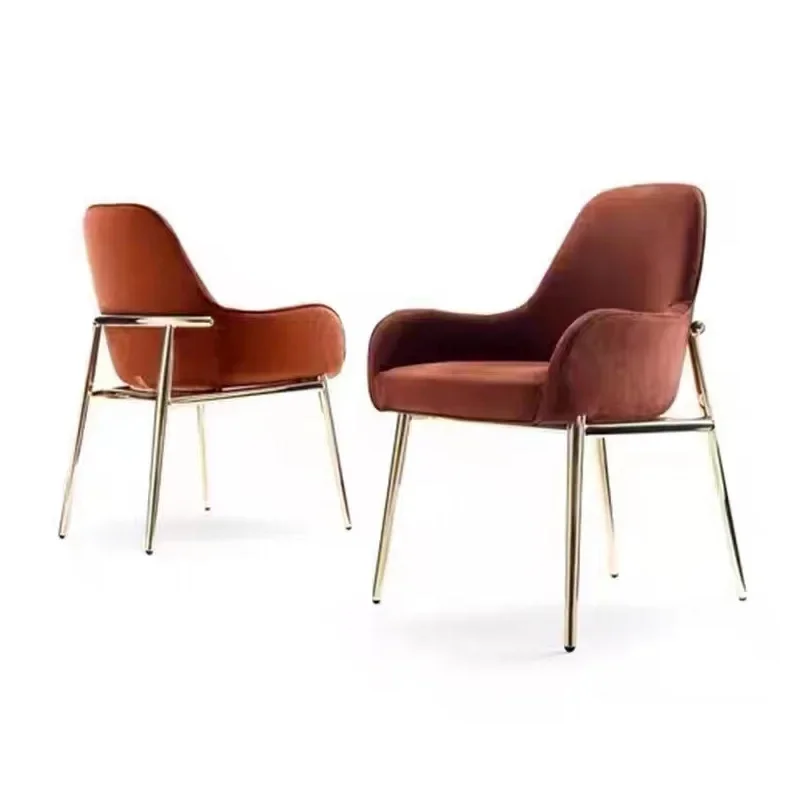 fabric dining chair, hotel reception with armrests, soft bag negotiation chair, 5 coffee shop backrest leisure chairs