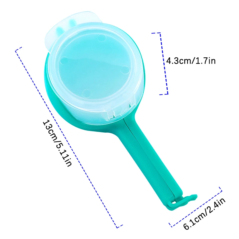 식품 보관 가방 씰링 클립, 플라스틱 캡 실러 클립, 붓는 주둥이 포함, 스낵 캔디 보관, 신선한 클램프 주방 정리함, 1 개