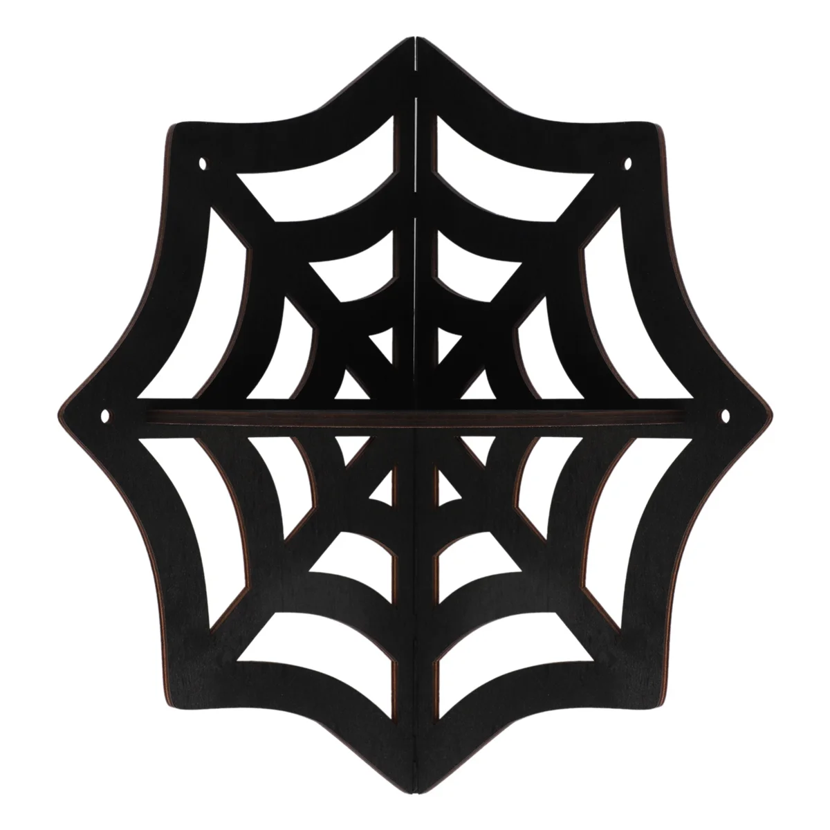 Spider Web Floating Corner Shelf Gothic Halloween Decoration Wall Hanging Shelf Crystal Display Shelf Home Wall Decor