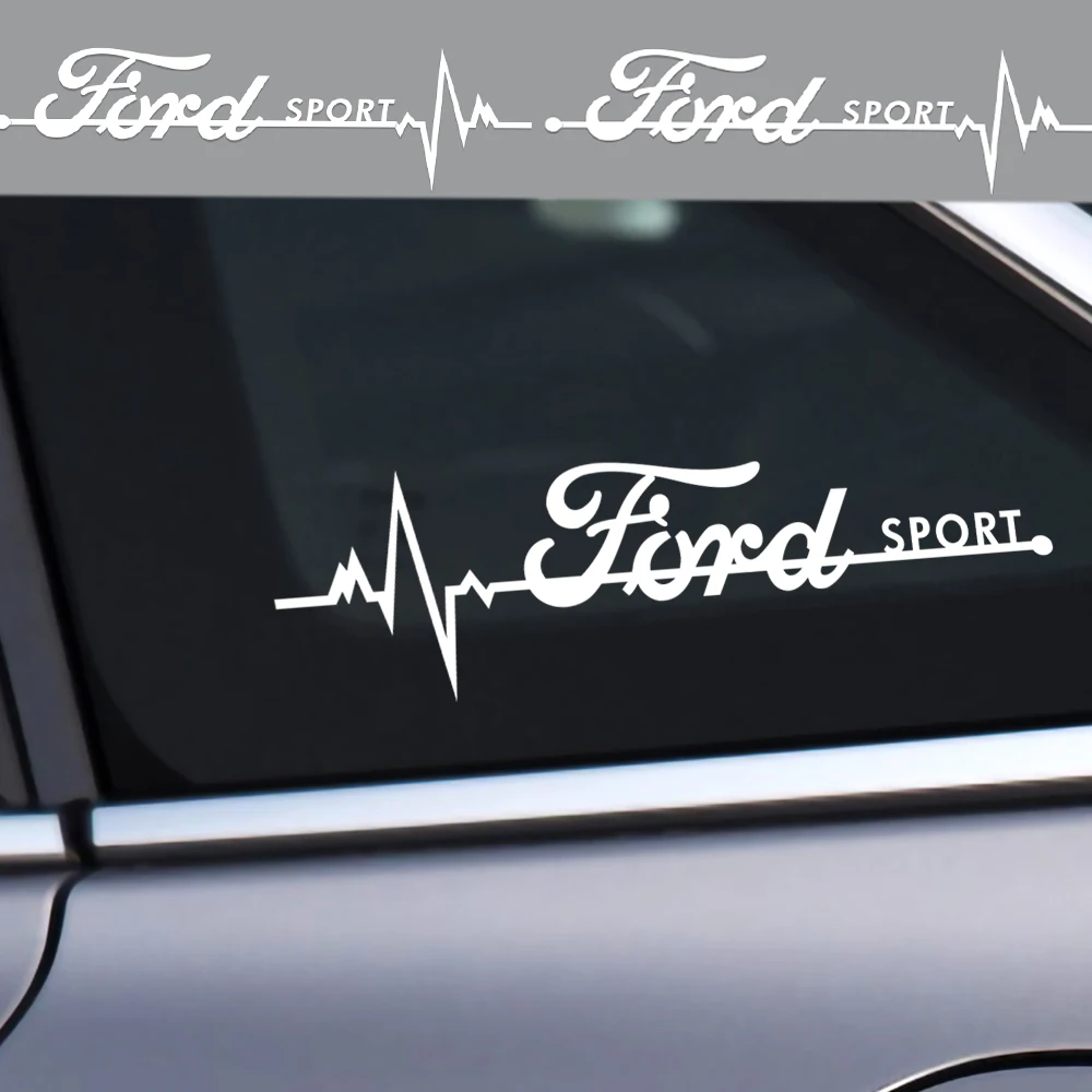 For Ford Focus Mk2 Mustang Ranger Fusion Mk4 Kuga Escape Shelby 2PC Sport Auto Vinyl Decals Car Side Window Sticker Center Cover