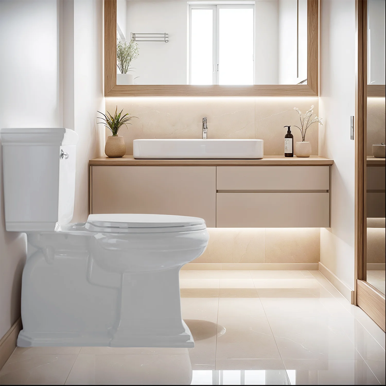 Universal Round Soft Close Toilet Seat - Quiet Slow Close Lid, Anti-Skid & Stable, Easy Install Quick Release Hinge, White Bathroom Seat