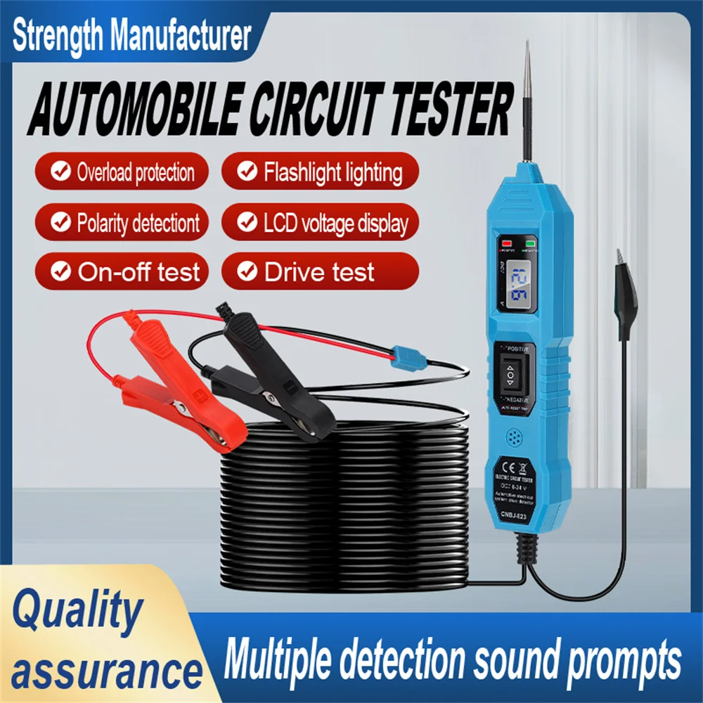 New Automotive Circuit Tester Digital Test Electric Voltage Power Test System Probe Detector Car Voltage Tester Test tool 2024