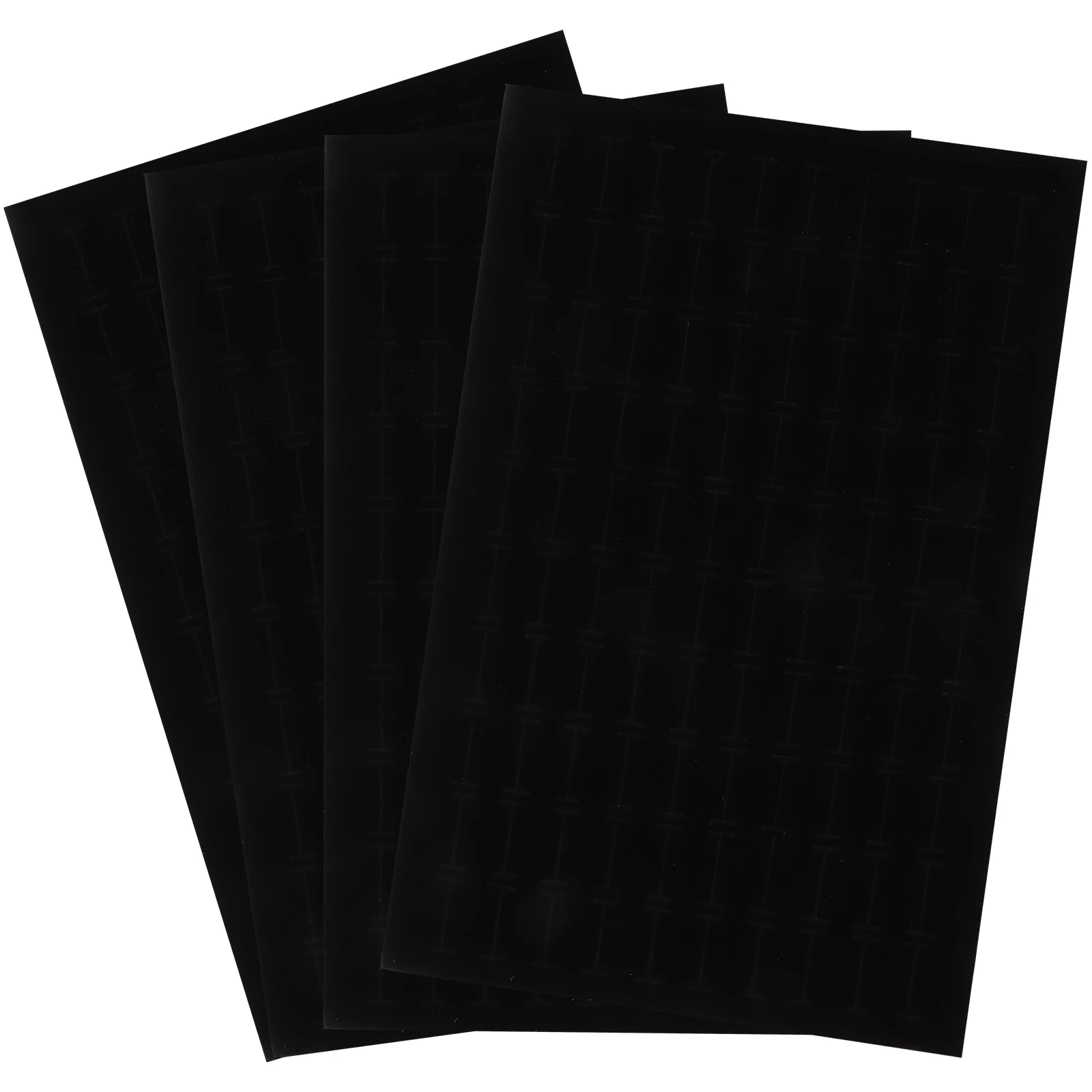 

4 Pcs Jewelry Box Pad Sponge Holder Black Small Ring Earring Tray Insert Supplies Storage Organizer Display Mat