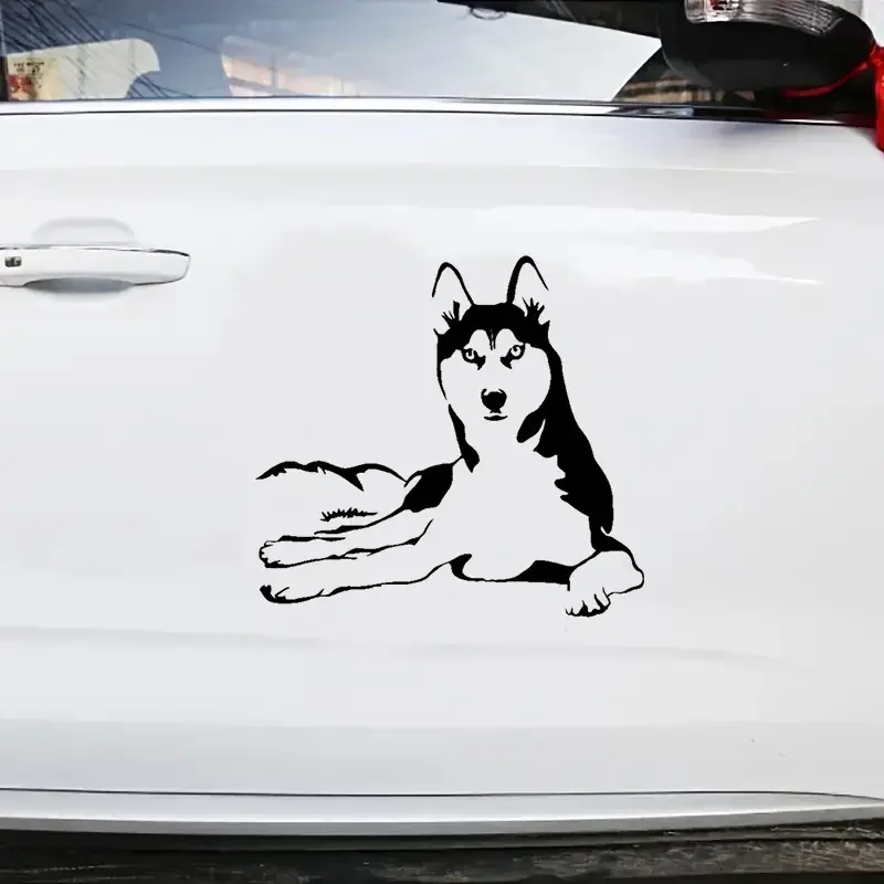 Lazy Husky Dog Car Stickers For Laptop Water Bottle Car Truck Van SUV Motorcycle Vehicle Paint Window Wall Cup Toolbox Guitar Sc
