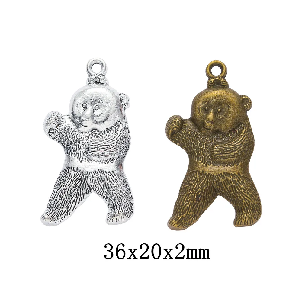 

30pcs Bear Craft Supplies Charms Pendants for DIY Crafting Jewelry Findings Making Accessory 548