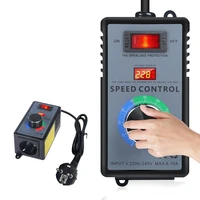 Controlador de velocidad 230 V, Convertidor de frecuencia 230 V, Regulador de voltaje del motor CA 220 V 10 A Potencia más alta 4000 W, Enchufe de la UE