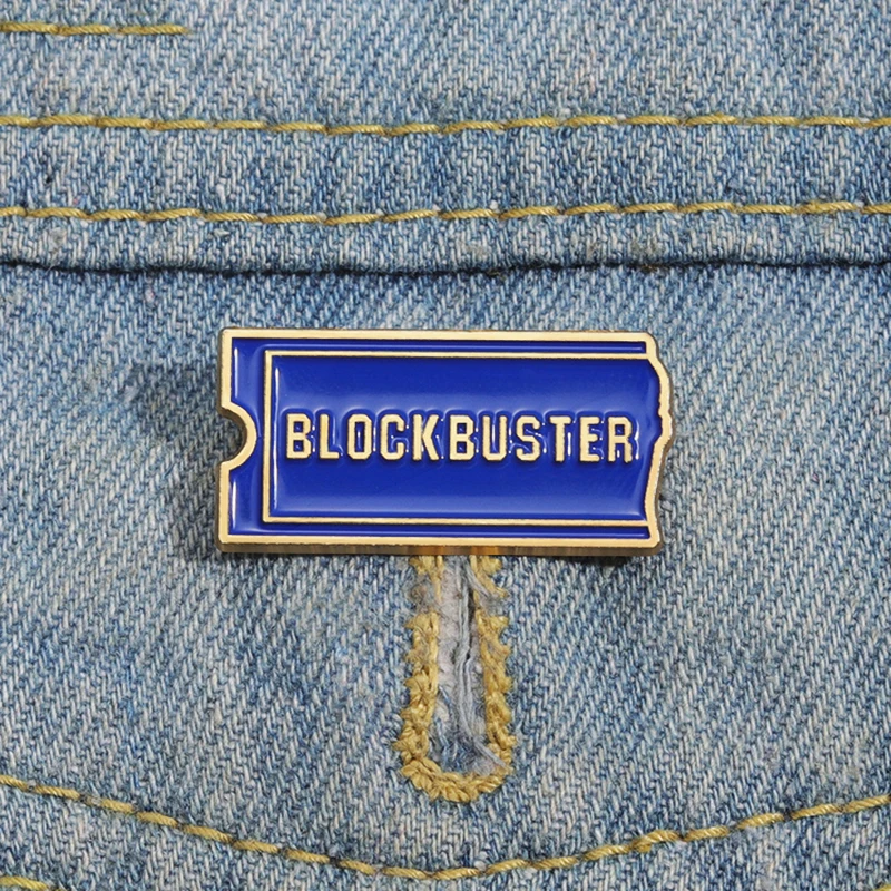 Broche Custom Rock Muziek Enkele Dennen Revers Badges Grappige Sieraden Cadeau Voor Fans Vrienden Blockbuster Video Logo Email