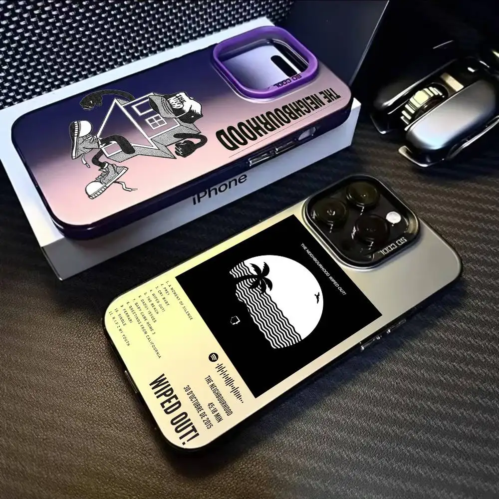 Чехол для телефона The-Neighbourhood Rock Band для iPhone 17, 16, 15, 14, 13, 12, 11 Pro Max, черный, фиолетовый, матовый, лазерный, металлик, Aurora Funda