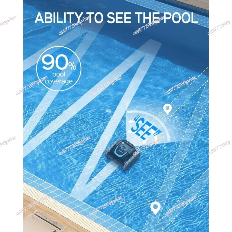 Pool Cleaner with Wall Climbing, Smart Mapping, Pool Vacuum with APP Setting, 180 Mins Long Running Time, Fast