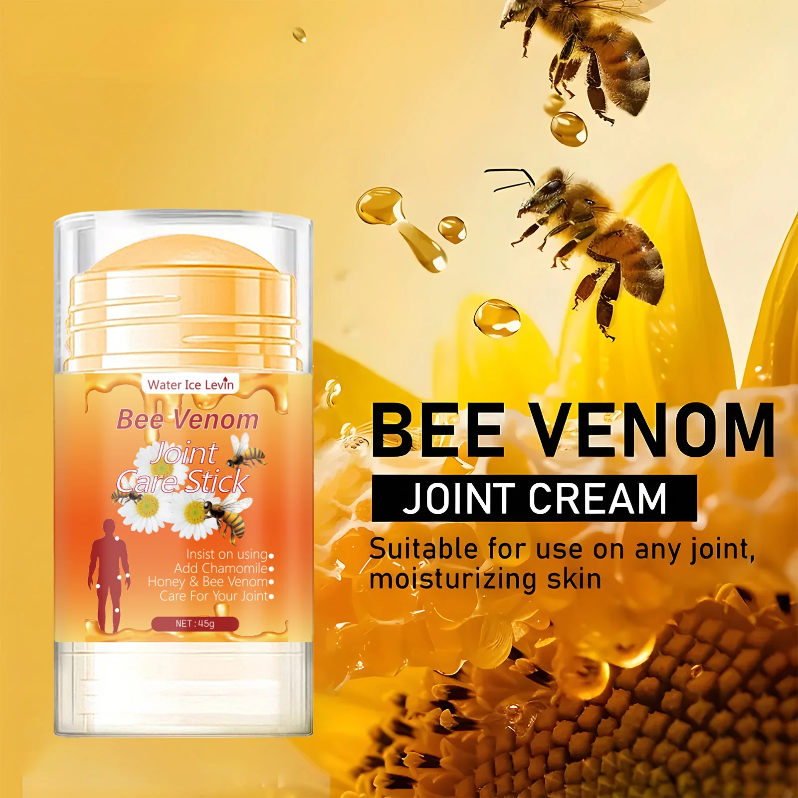 عصا شد الجسم من سم النحل، كريم الجسم، غني بسم النحل، آذريون ومكونات أخرى، لشد بشرة البطن، ترطيب البشرة، هدية للأصدقاء