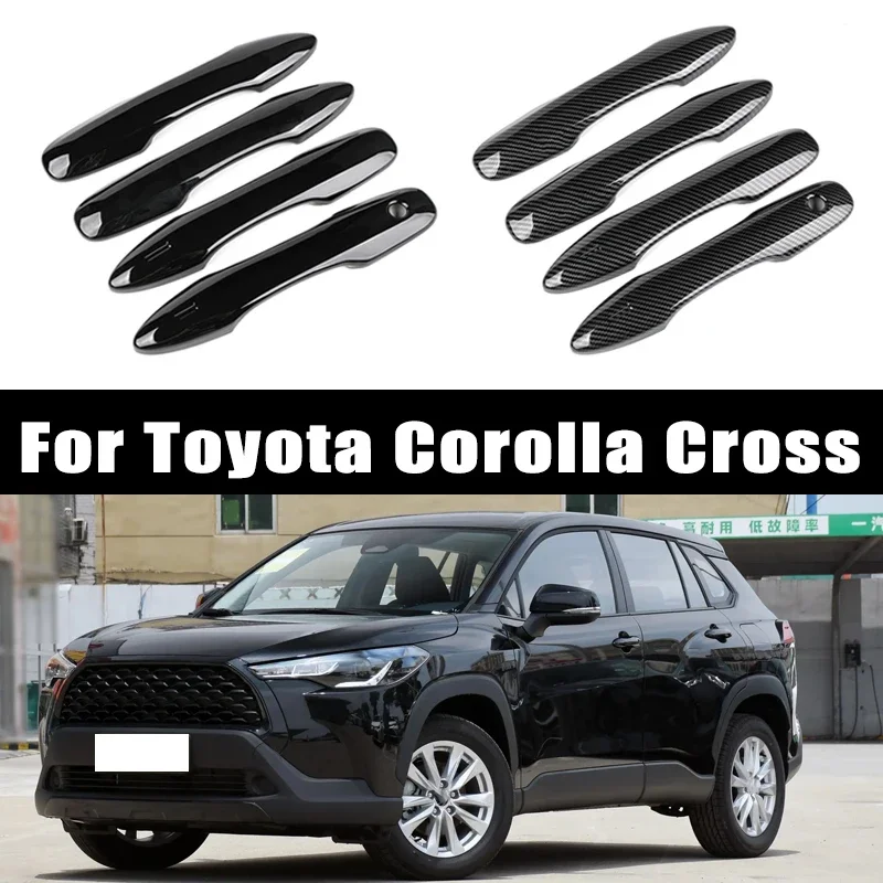 

Защитные накладки на ручки дверей автомобиля из карбона и хрома для Toyota Corolla Cross 2022 2023 2024
