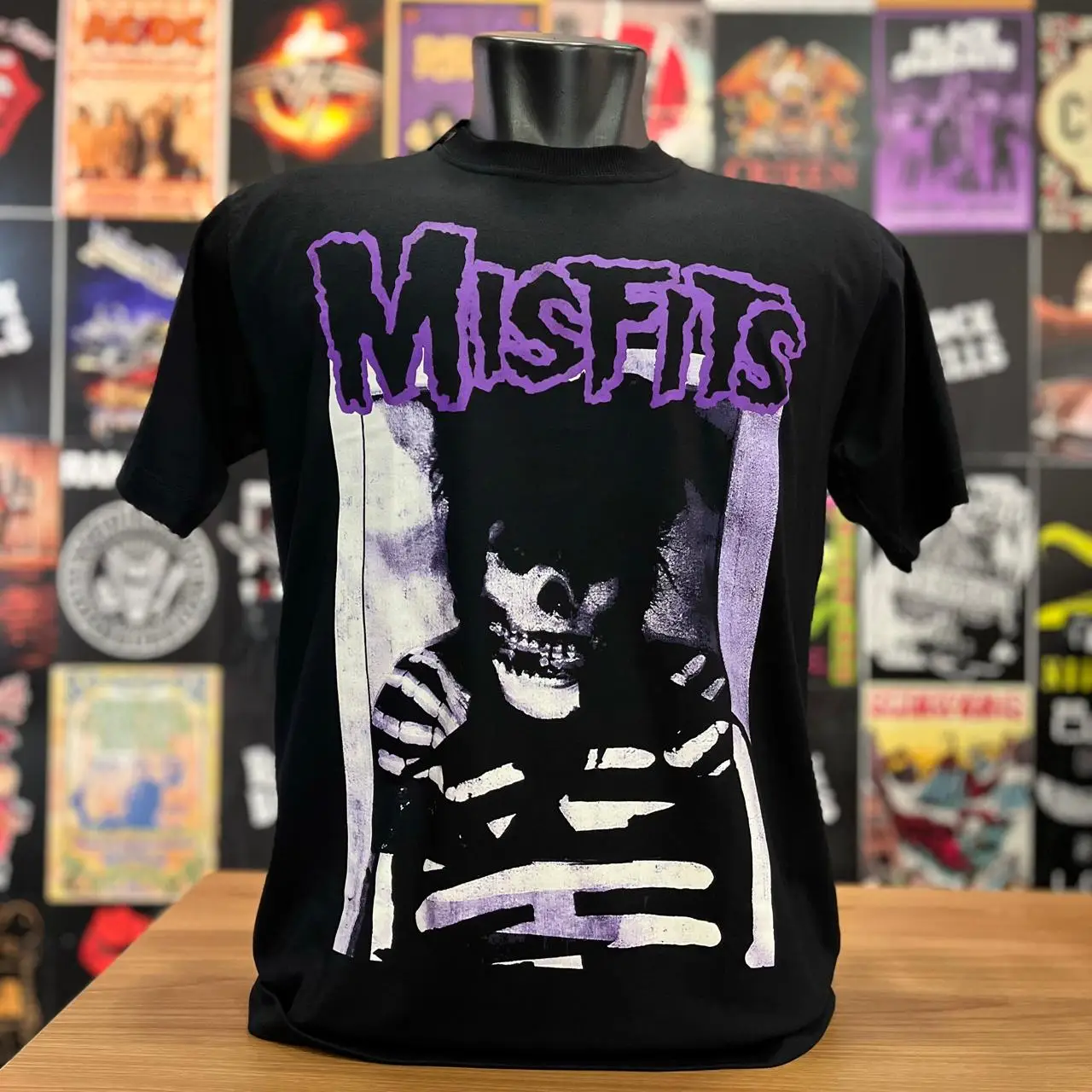 heavy metal band MISFITS Punk retro top high street printed short-sleeved rock casual top printed round-neck streetwear unisex