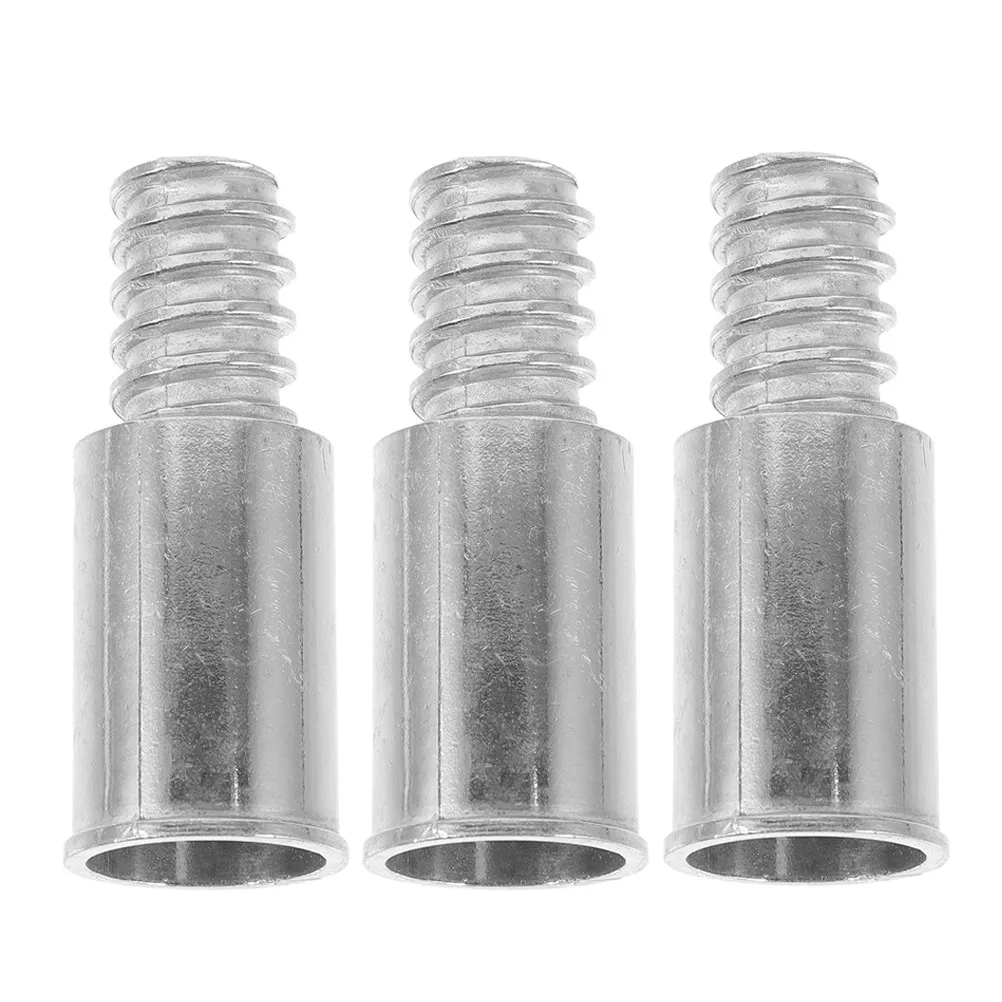 3Pcs Metal Threaded Pole Tips Connector for Broom Mop Telescopic Rods Cleaning Tools Replacement Adapter Handle End Fitting