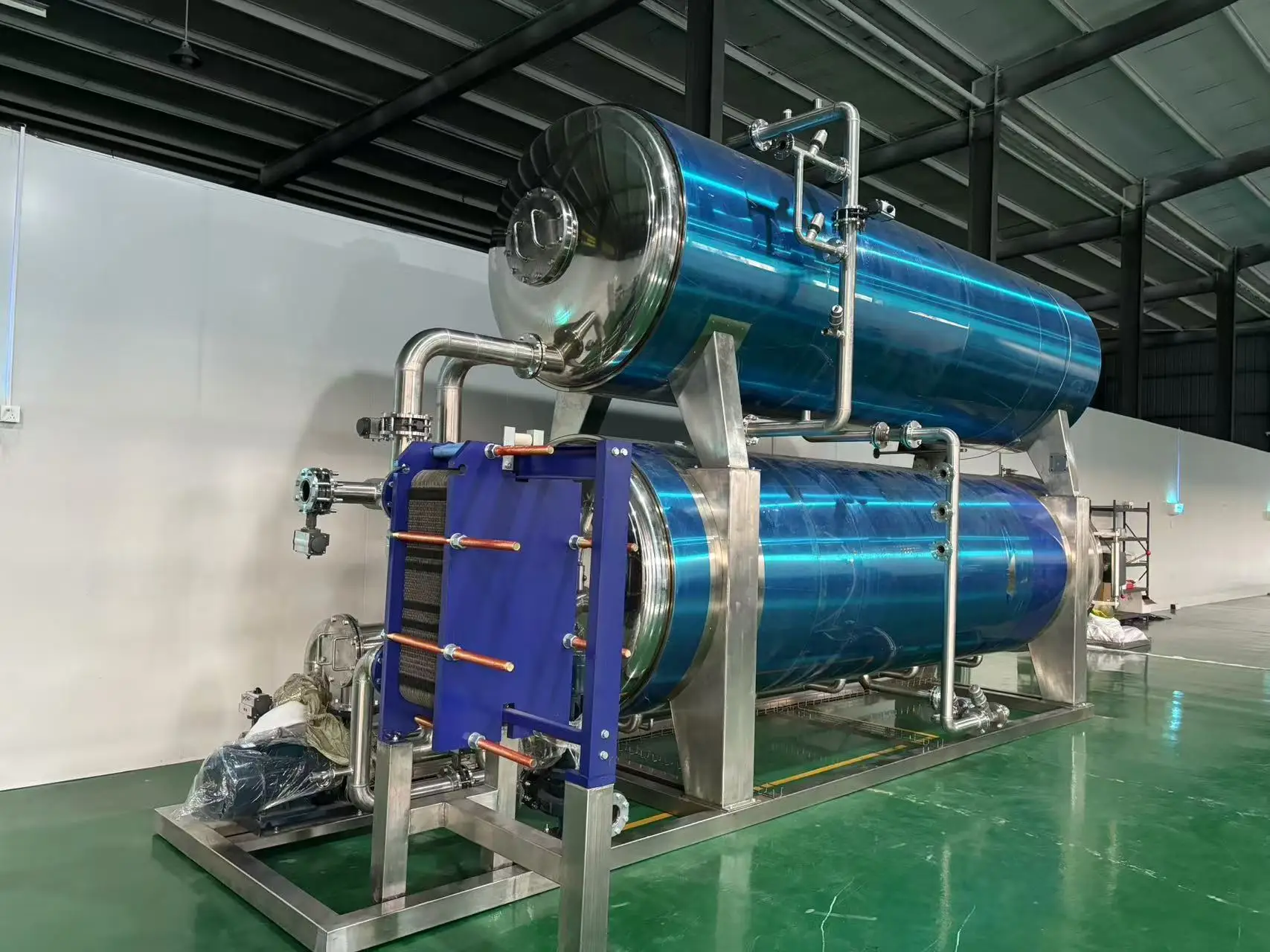 معقم معوجة لرش الماء بالبخار أوتوماتيكي بالكامل للأغذية المعلبة واللحوم والخضروات وخط التعليب التجاري المعتمد من CE