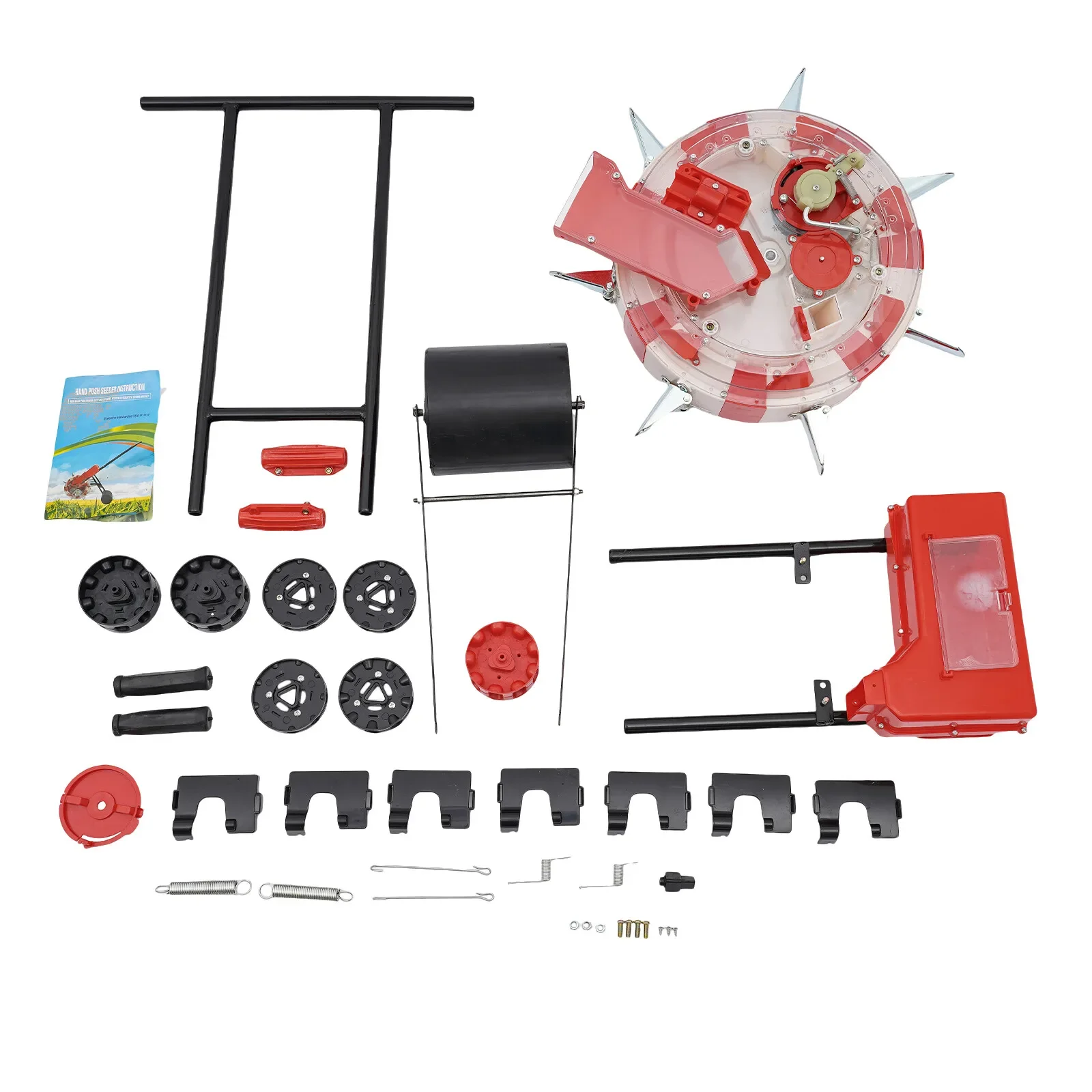 

Ручная сеялка BYMAOCAR с 7-мя насадками, садовая сеялка, ручная сеялка для кукурузы, соевых бобов, арахиса и бобов мунг