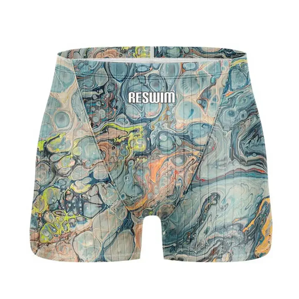 Summer Mens Print Swim Surfing Jammer Shorts Beach Tights Trunks Quick Dry Uv Surf Swimming Pantalones  Gym Jammers Swimsuit