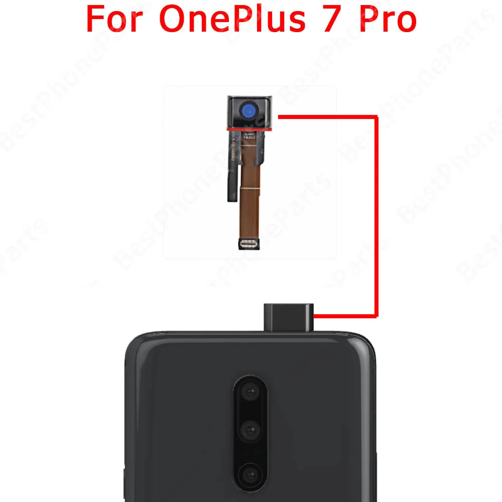 Big Facing Selfie Front Backside Camera Module For Oneplus 7 Pro 1+ 7T 5G One Plus Back View Rear Camera Spare Parts Flex Cable