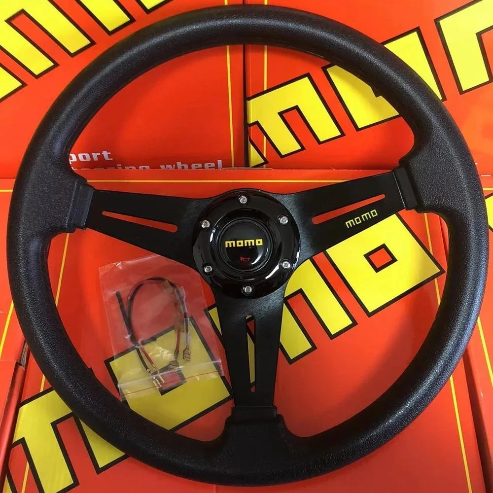 

Drift 14Inch Universal MOMO Steering Wheel Car JDM Racing Game PU Leather MOMO Steering Wheel Volantes For VW HONDA TOYOTA BMW