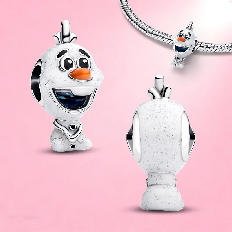 Danturn 925 فضة ديزني علاء الدين سنو وايت المجمدة دلايات صالح أساور قلادة المعلقات للنساء DIY بها بنفسك صنع المجوهرات
