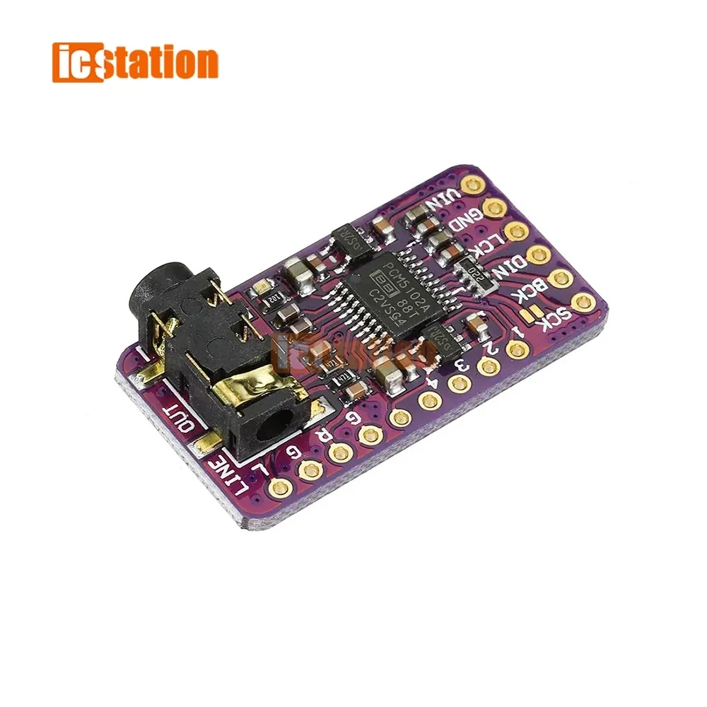 PCM5102 PCM5102A Плата декодера ЦАП Интерфейс I2S IIC GY-PCM5102 Модуль плеера I2S Аудио плата для звуковой карты Raspberry Pi pHAT
