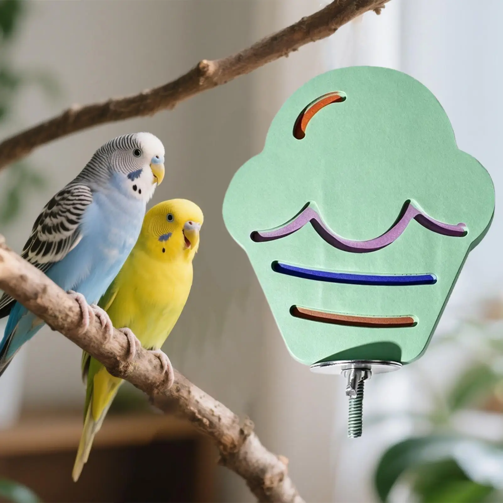 Bird Cage Perch Resin Paw Grinding Roosting Toys Bird Cages Flat Perches For Training Home Budgies Parakeets Cockatiels Conures view 5
