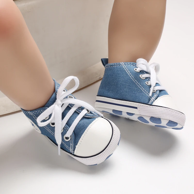 Infant Toddler Anti-slip Baby Shoes Baby Canvas Classic Sneakers Newborn Star Sports Shoes Baby Boys Girls First Walkers Shoes image 5