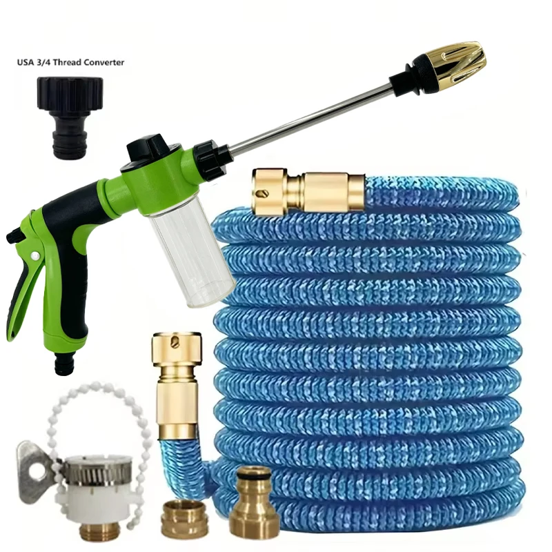 

Garden Flexible Expandable Magic Hose High-Pressure Water Gun Foam Car Washing Gun Spray, Gardening Irrigation Cleaning Supplies