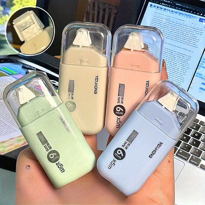 

4 шт. многоцветная двусторонняя лента Macaron для скрапбукинга, коллажей и фотоальбомов — идеальные школьные канцелярские принадлежности для студентов