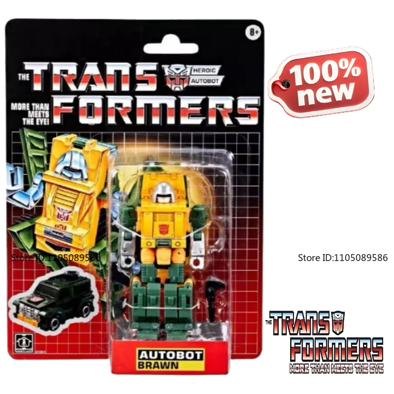 

Совершенно новая оригинальная коробка Transformer G1 Brawn подвижная кукла Классическая игрушка Коллекция студийных украшений Рисунок Орнамент робота Подарок