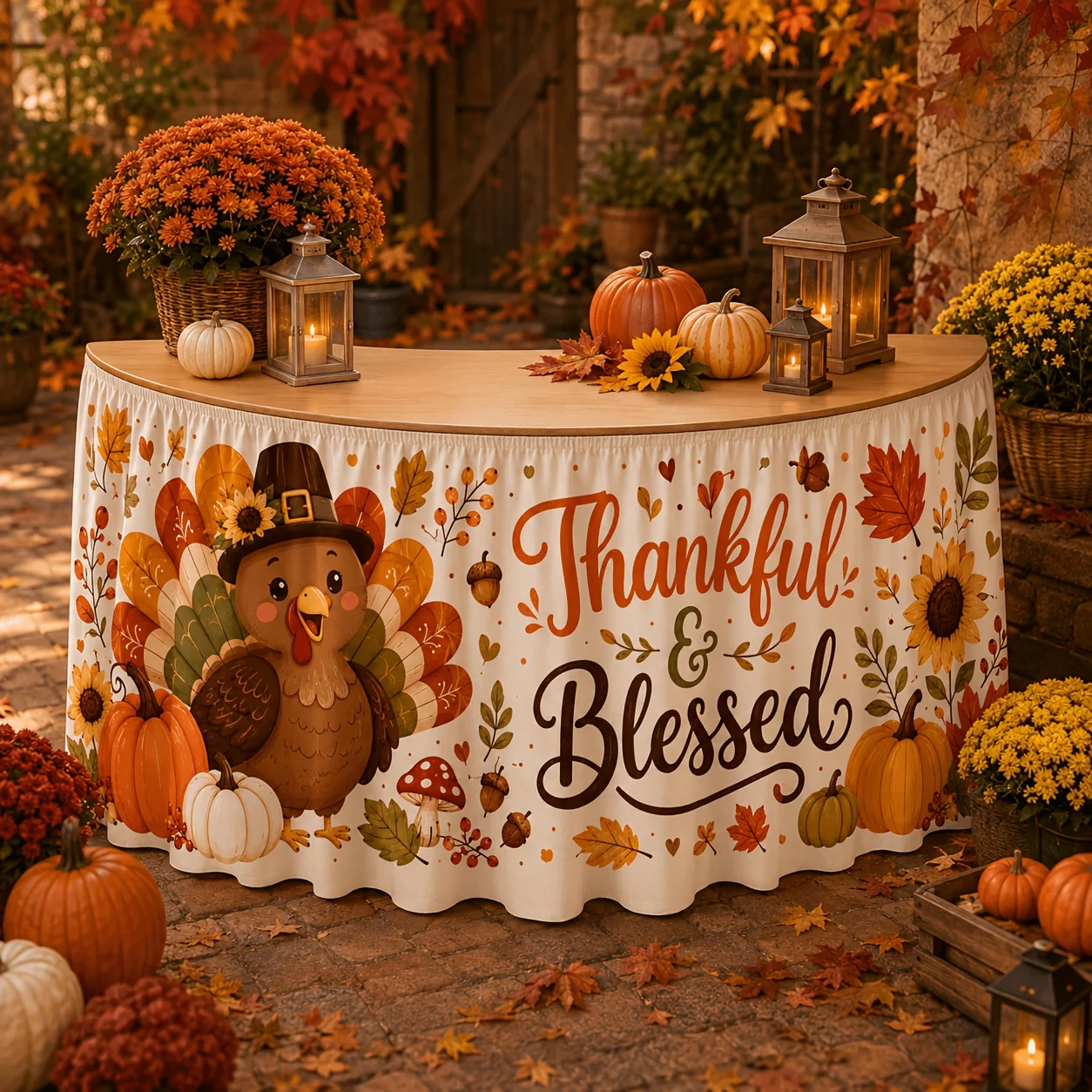 One tablecloth 