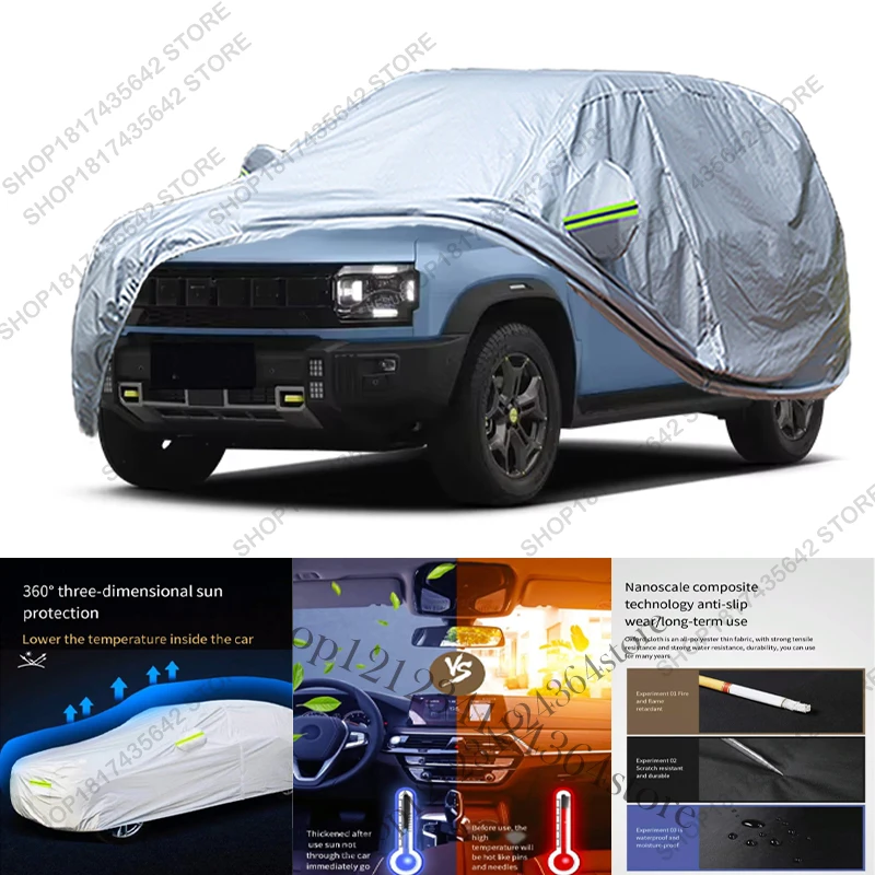 Full Car Cover Compatible with Jetour T2 Traveller 2023-2025 All-Weather Sun Rain UV Dust Proof Rain Outdoor Indoor Protect
