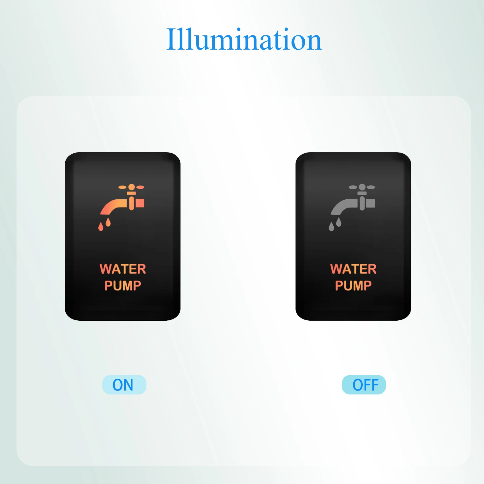 12V Orange LED Push Button Switch for Toyota Hilux Land Cruiser Prado 150 200 4Runner RAV4 Hiace Tundra Corolla Fog Light Dual view 2