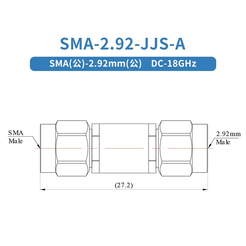 محول 2.92 ملم إلى SMA DC-18 جيجا هرتز موجة قائمة 1.15 JJS/JKS/KJS-A