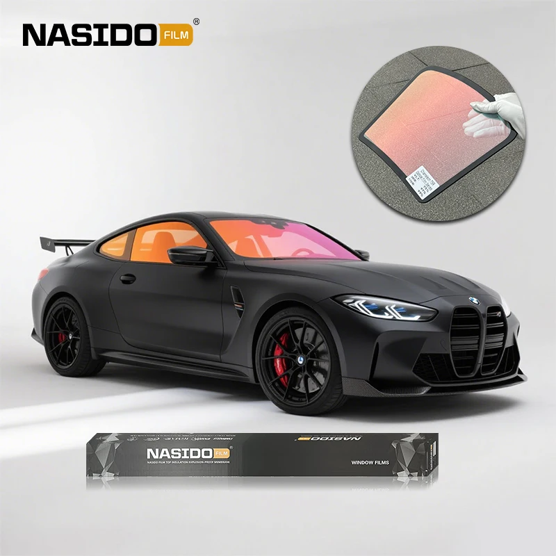 

NASDIO Chameleon 80% Rose Red UV PROOf Advanced Color Sakura pink for Car Window Chameleon Tint Film