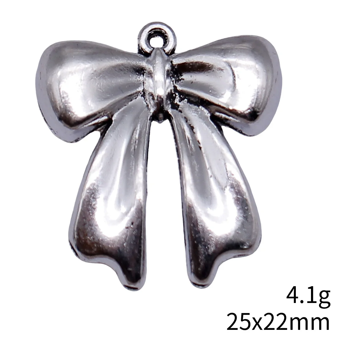 10pcs 25x22mm(0.98x0.87inch) Antique Silver Color Bow Charms Pendants DIY Jewelry Making Accessories