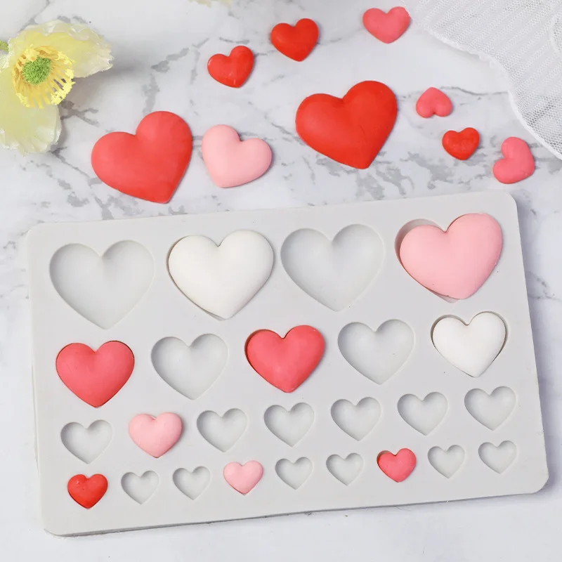 

DIY love silicone mold chocolate fondant cake mold heart-shaped dessert decoration baking supplies