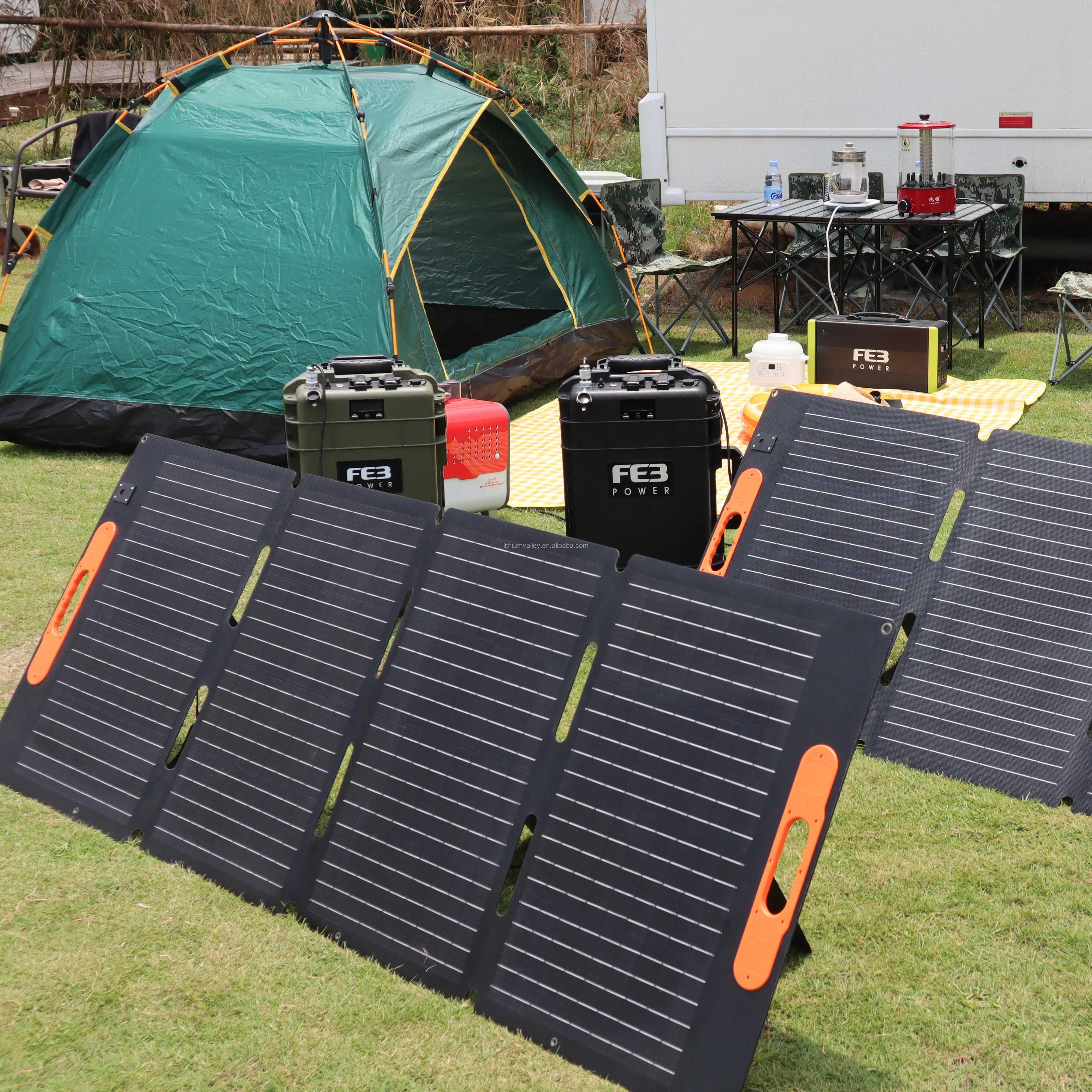 200w 400W 600W foldable solar panel system portable flexible solar panel for home solar generator