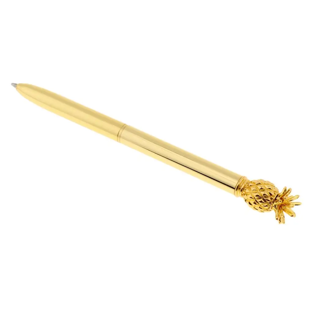 2-4pack Metal Pineapple Pen Stationary Ballpoint Office School Supplies gold