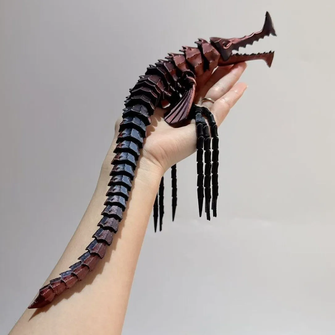 Deep Sea  Brickerback Sea Monster Model 3D Printed Joint Mobile Giant Beast Toy Display Piece Realistic Animal Doll